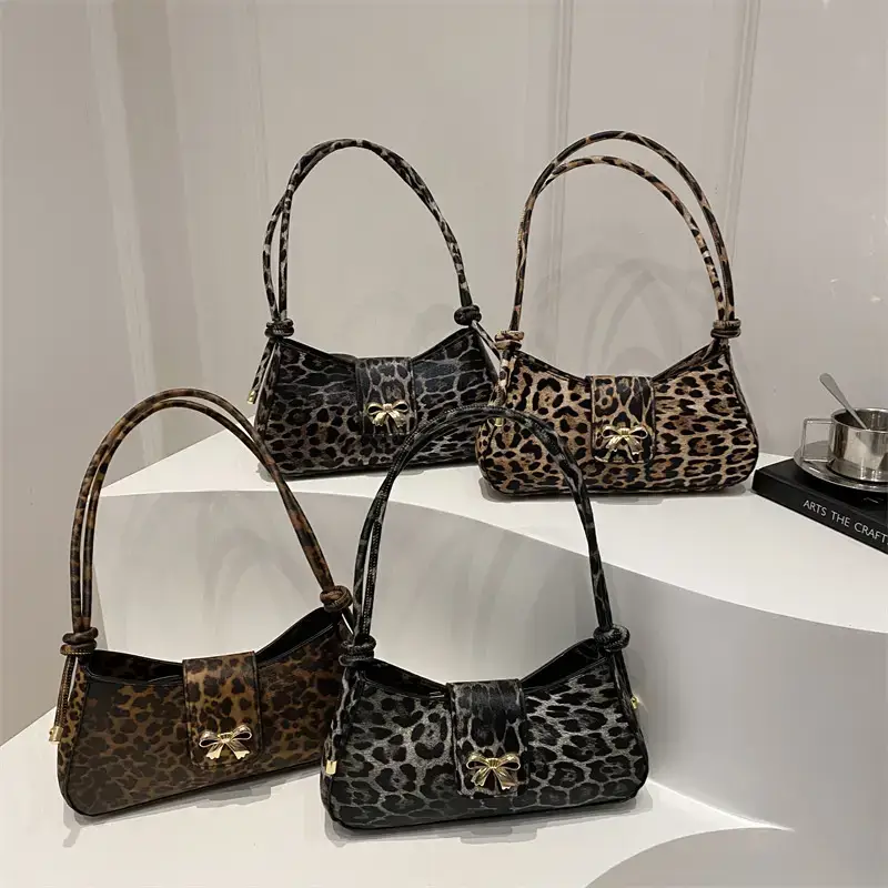 Leopard Print Women's Crossbody Bag 2024 Winter