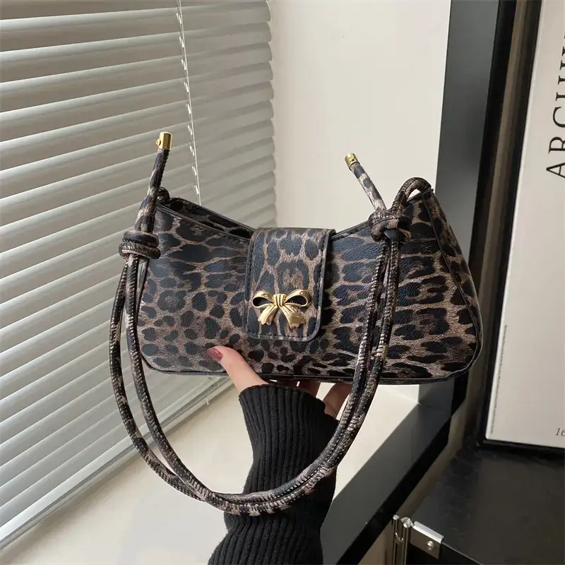 Leopard Print Women's Crossbody Bag 2024 Winter