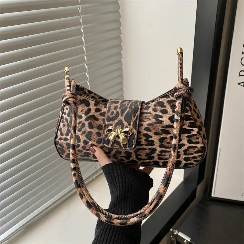 Leopard Print Women's Crossbody Bag 2024 Winter