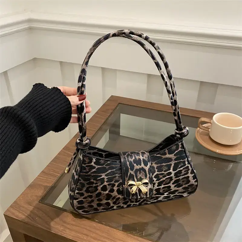 Leopard Print Women's Crossbody Bag 2024 Winter