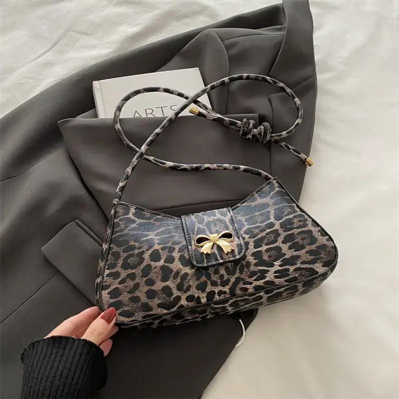 Leopard Print Women's Crossbody Bag 2024 Winter
