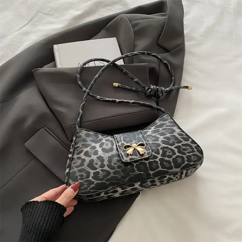 Leopard Print Women's Crossbody Bag 2024 Winter