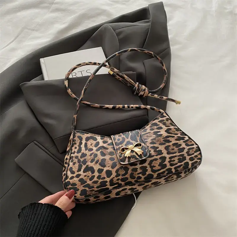Leopard Print Women's Crossbody Bag 2024 Winter