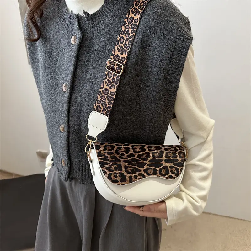 Leopard Print Shoulder Crossbody Bag for Women