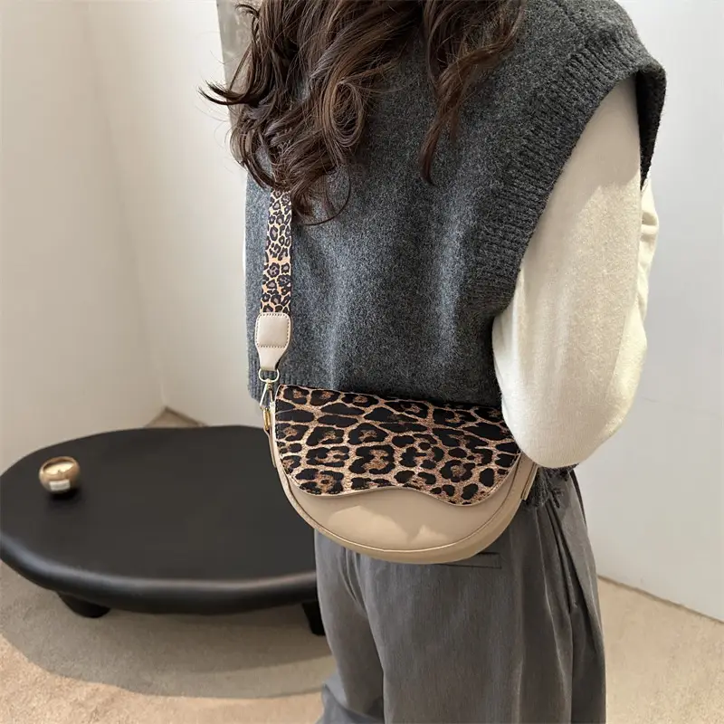 Leopard Print Shoulder Crossbody Bag for Women