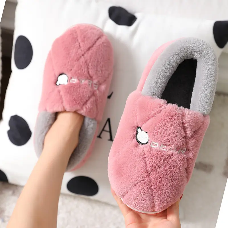 Cixi Cotton Slippers Women's Thick Sole Winter Home Spring and Autumn Indoor Non-slip Warm Moon Shoes Home Couple Men's - Image 40