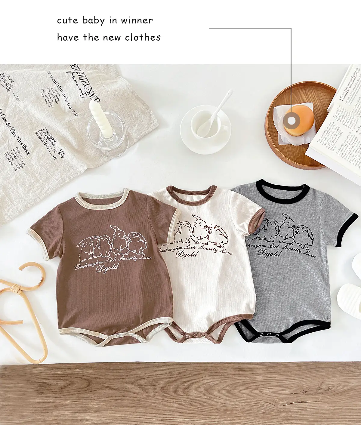 Korean Style Women Cotton T-Shirt Brown 8M — feature 10