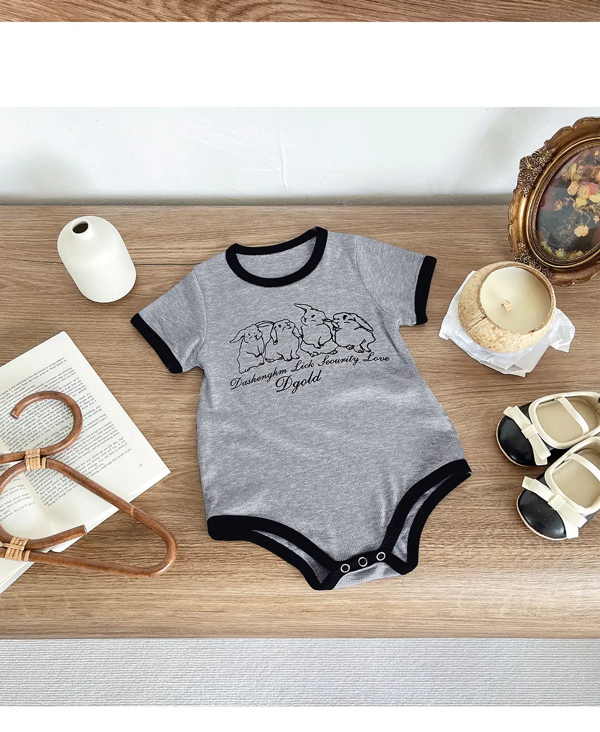 Korean Style Women Cotton T-Shirt Brown 8M — feature 9