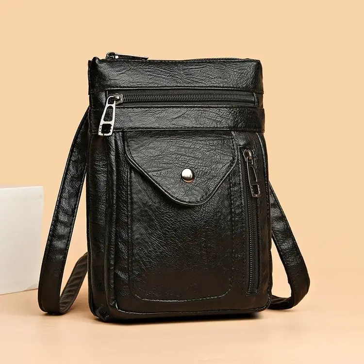 Black Crossbody Phone Bag with Shoulder Strap — feature 11