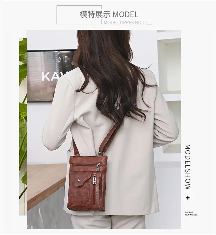Black Crossbody Phone Bag with Shoulder Strap — feature 3
