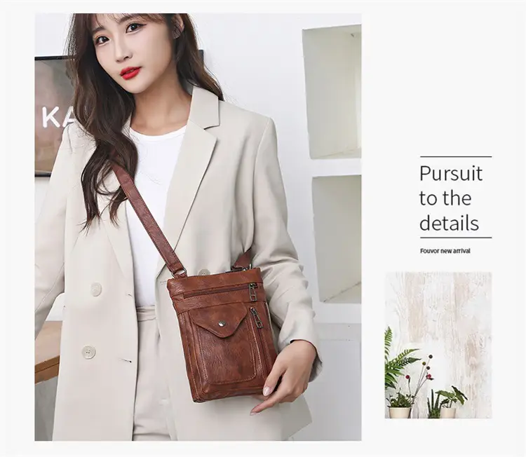 Black Crossbody Phone Bag with Shoulder Strap — feature 4