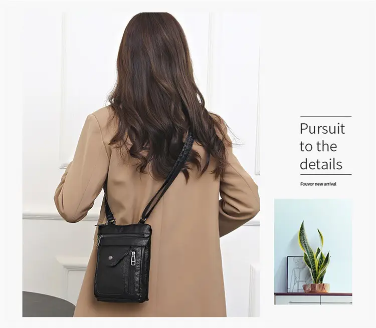 Black Crossbody Phone Bag with Shoulder Strap — feature 6