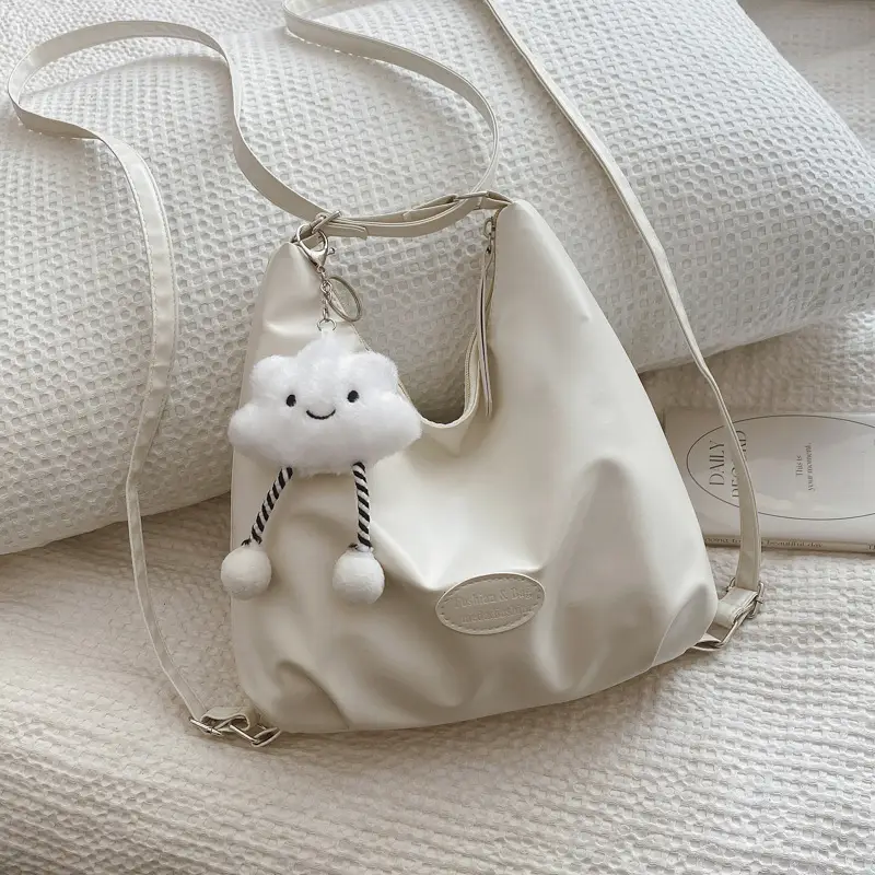 Japanese Style Tan Shoulder Bag with Adjustable Strap - Image 11