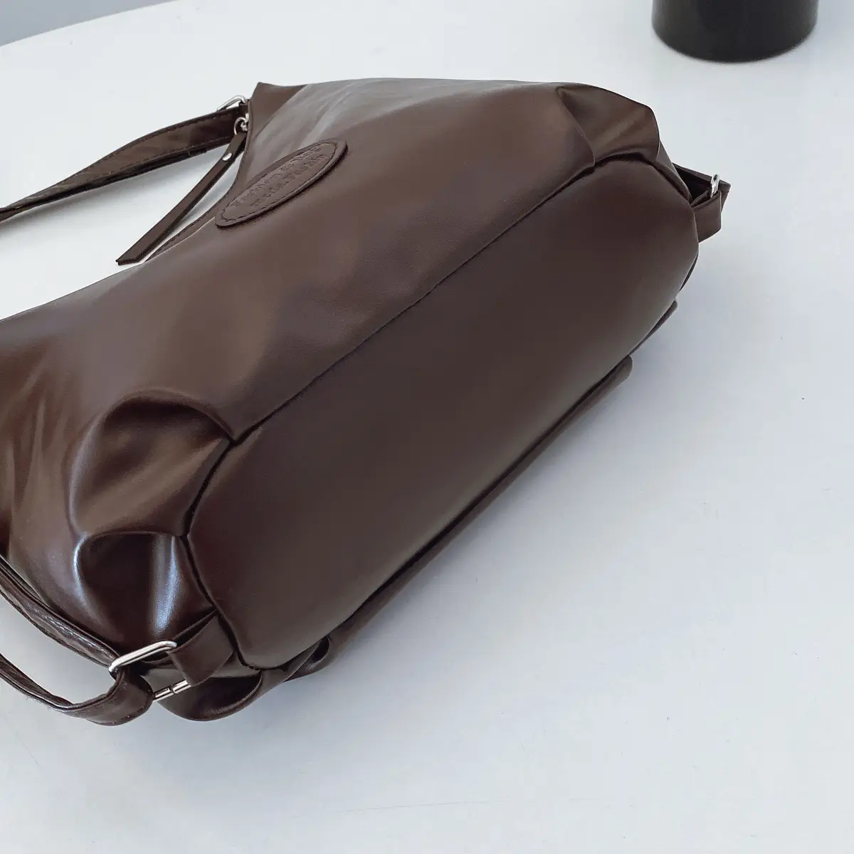 Japanese Style Tan Shoulder Bag with Adjustable Strap — feature 11