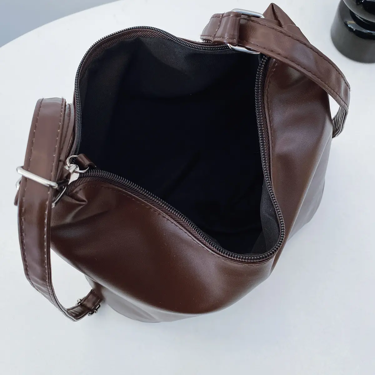 Japanese Style Tan Shoulder Bag with Adjustable Strap — feature 7