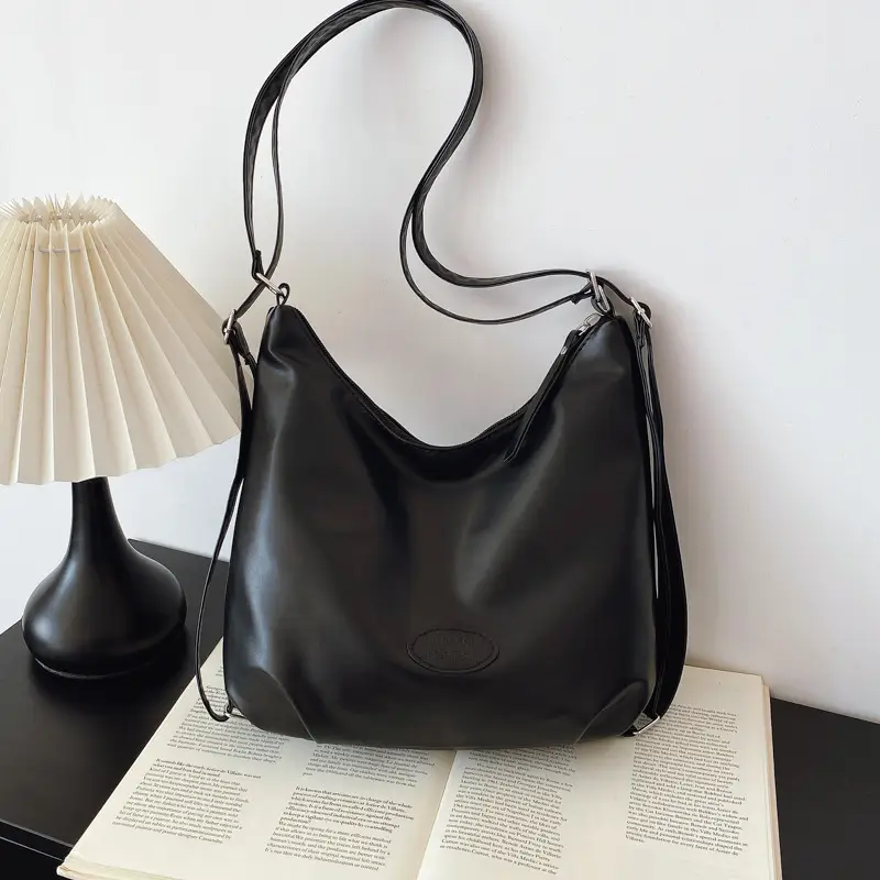 Japanese Style Tan Shoulder Bag with Adjustable Strap - Image 4