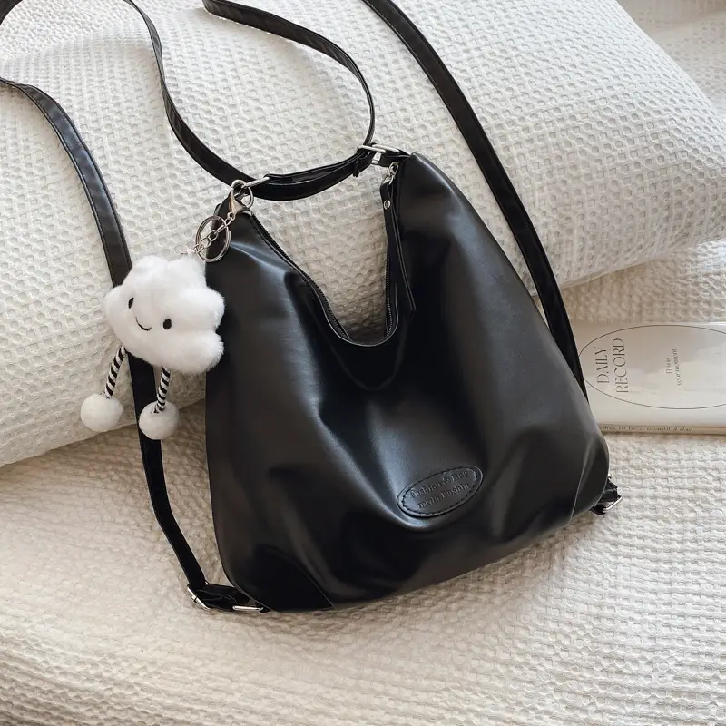 Japanese Style Tan Shoulder Bag with Adjustable Strap - Image 8