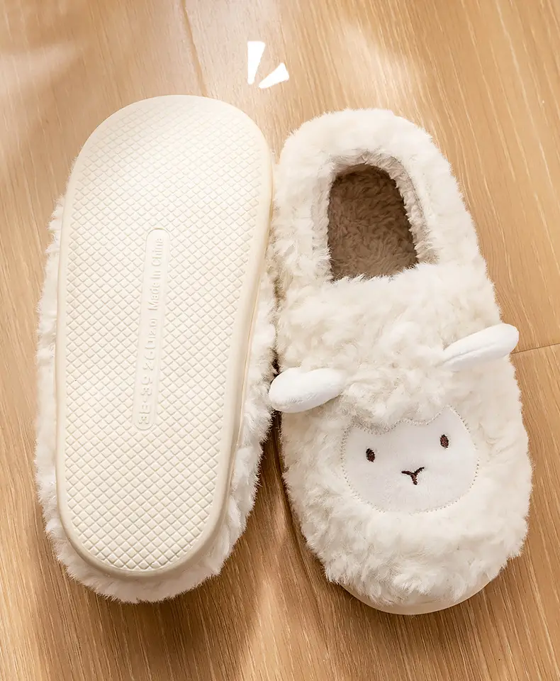 Jialiya Cotton Slippers for Women in Autumn and Winter with Heel 2025 New Home Indoor Warm Plush Outer Wear Cotton Shoes for Men — feature 9