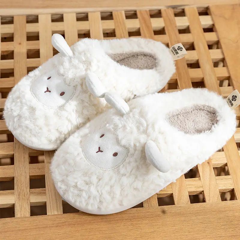 Jialiya Cotton Slippers for Women in Autumn and Winter with Heel 2025 New Home Indoor Warm Plush Outer Wear Cotton Shoes for Men - Image 8