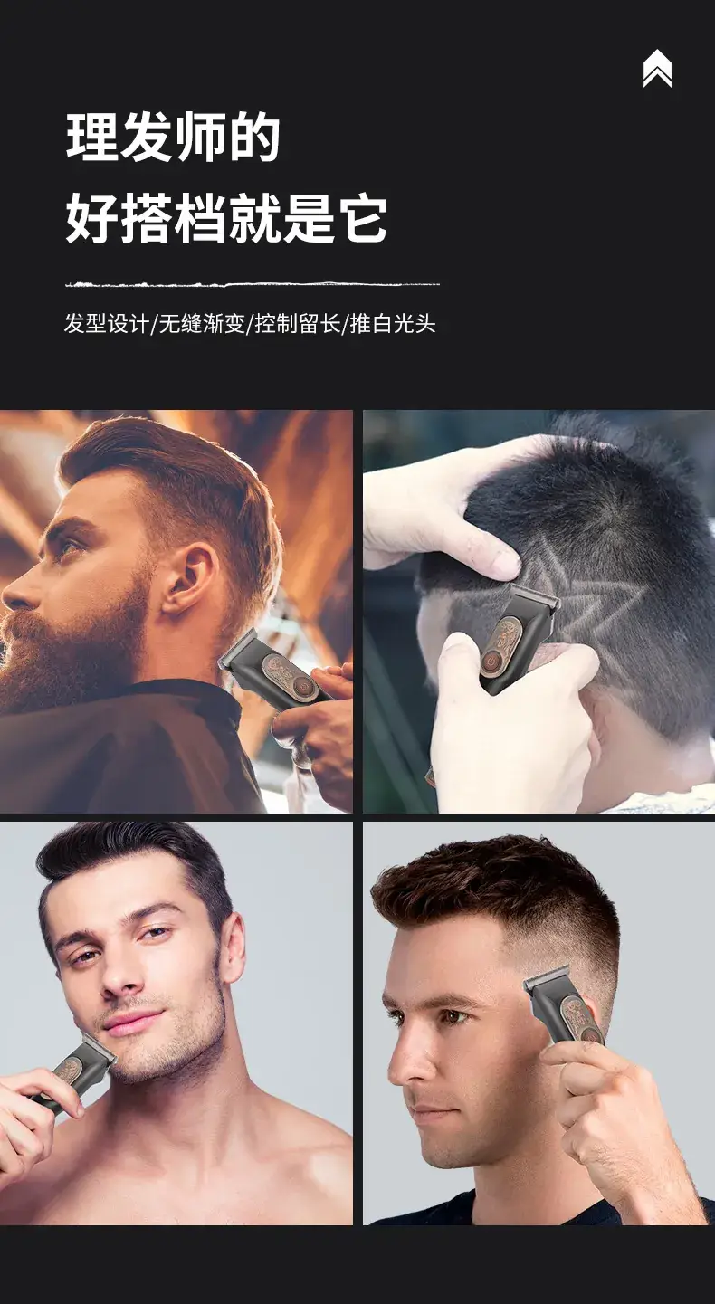 Retro Electric Hair Clipper with 5 Blades Set — feature 4