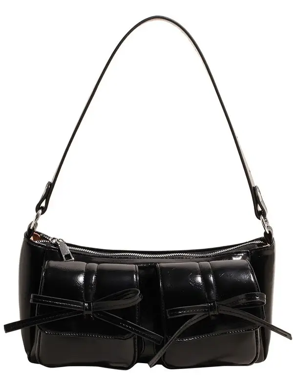 Women's Brown Bow Shoulder Crossbody Bag 2024