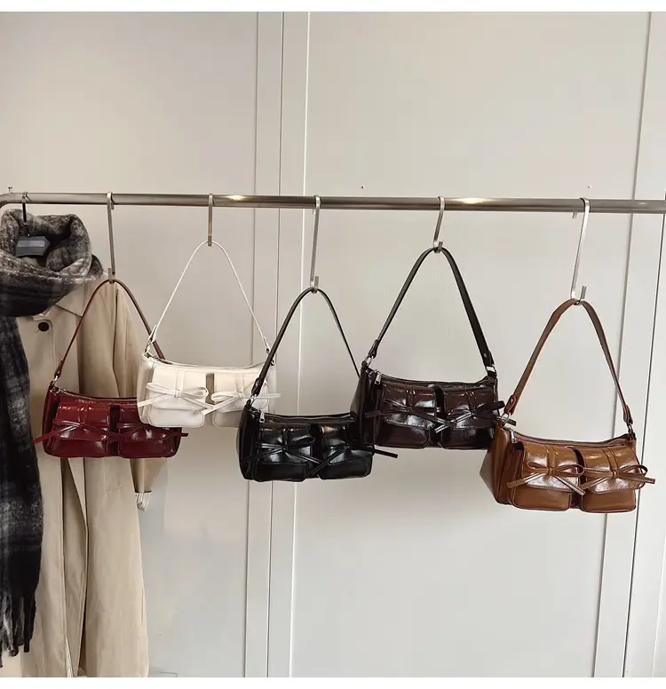 Women's Brown Bow Shoulder Crossbody Bag 2024 — feature 1