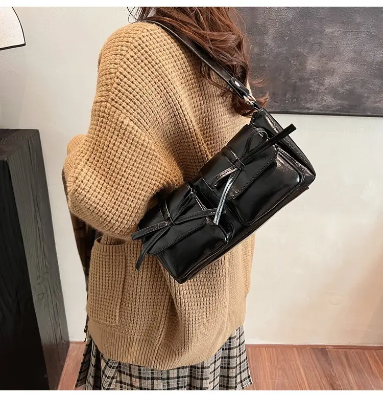 Women's Brown Bow Shoulder Crossbody Bag 2024 — feature 12