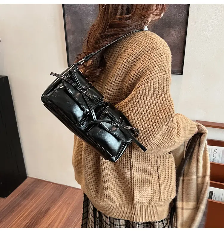Women's Brown Bow Shoulder Crossbody Bag 2024 — feature 13