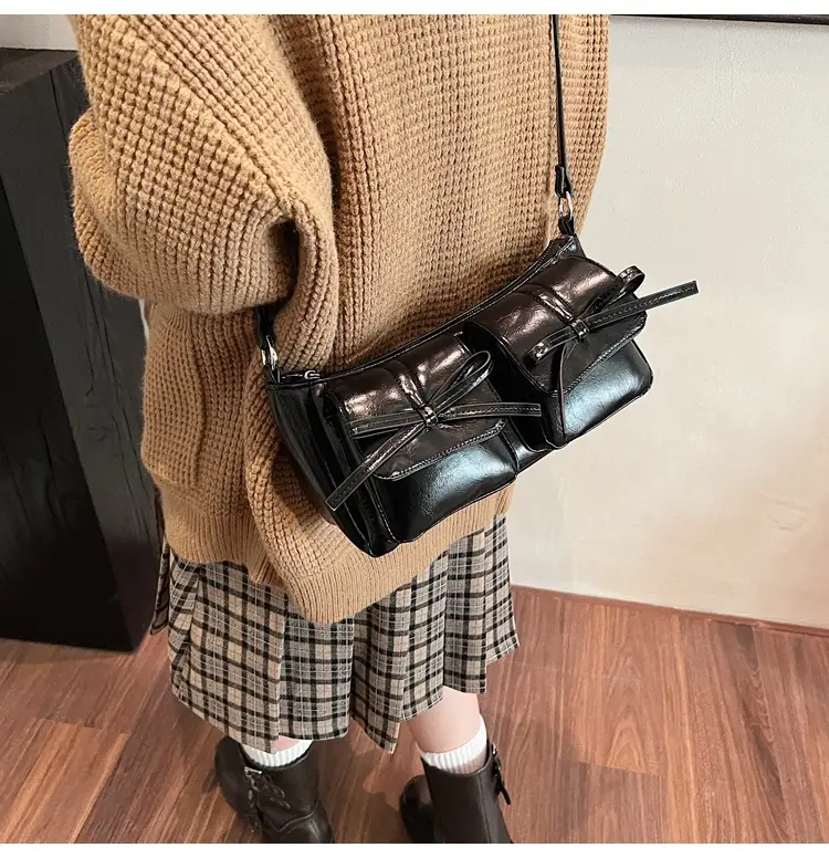 Women's Brown Bow Shoulder Crossbody Bag 2024 — feature 14