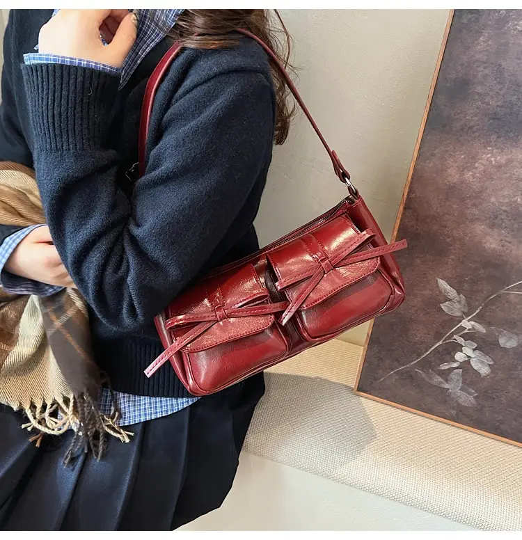 Women's Brown Bow Shoulder Crossbody Bag 2024 — feature 19