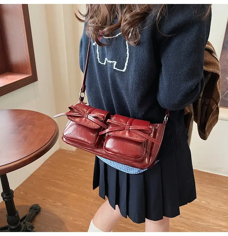 Women's Brown Bow Shoulder Crossbody Bag 2024 — feature 20