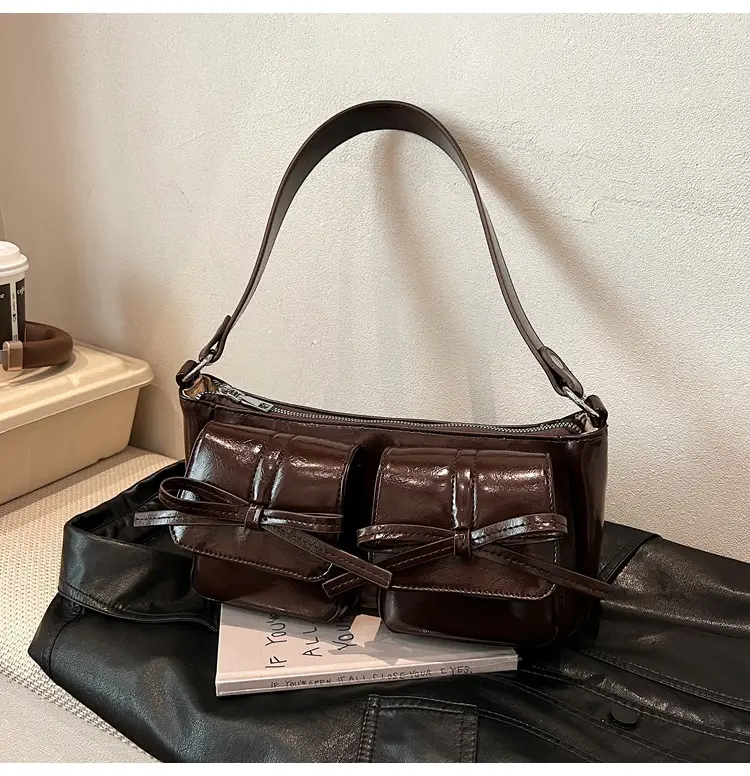Women's Brown Bow Shoulder Crossbody Bag 2024 — feature 24
