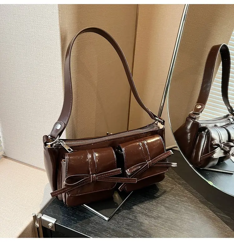 Women's Brown Bow Shoulder Crossbody Bag 2024 — feature 25