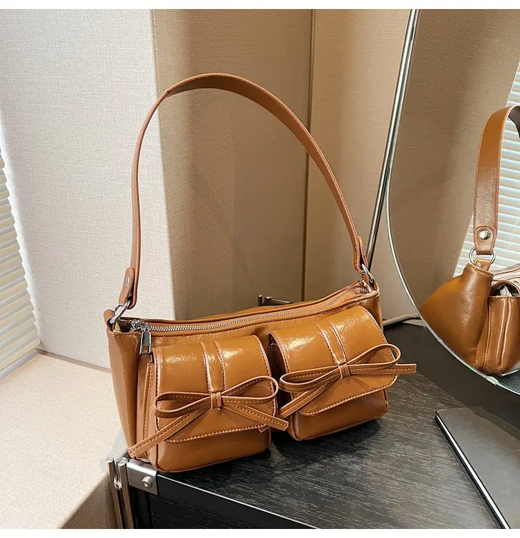 Women's Brown Bow Shoulder Crossbody Bag 2024 — feature 28