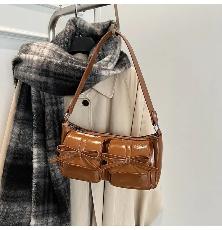 Women's Brown Bow Shoulder Crossbody Bag 2024 — feature 29