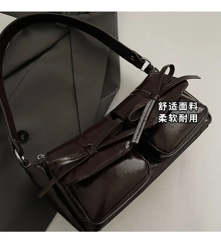 Women's Brown Bow Shoulder Crossbody Bag 2024 — feature 3