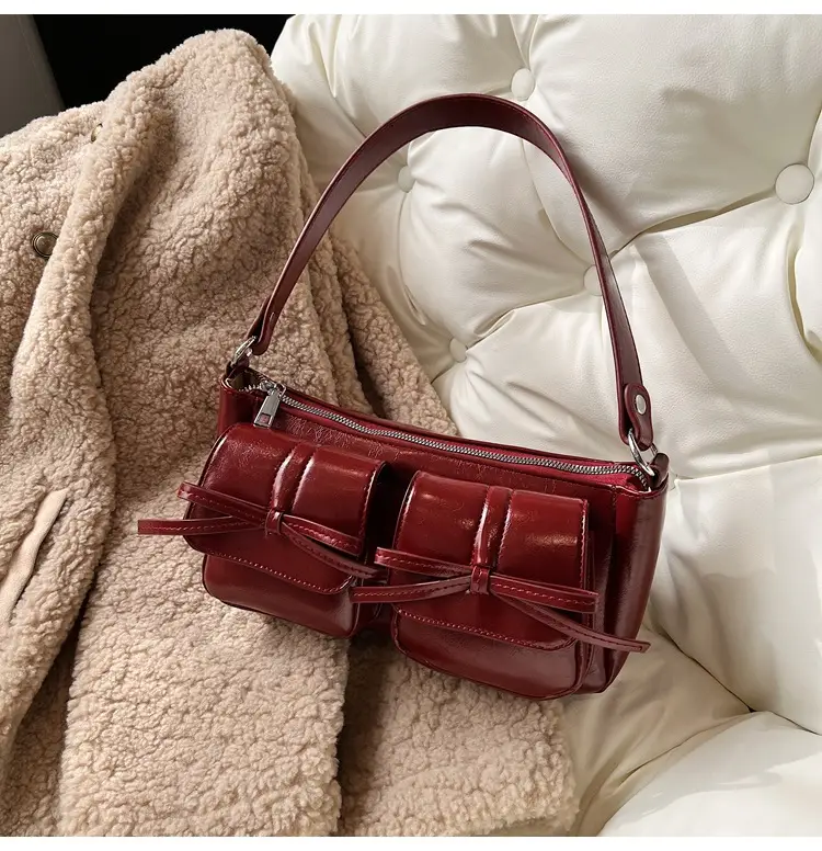 Women's Brown Bow Shoulder Crossbody Bag 2024 — feature 33