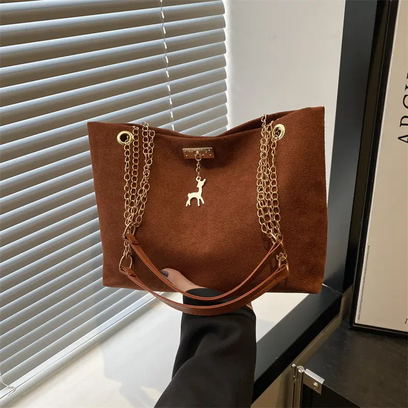 Women Matte Leather Shoulder Bag Brown 2026 - Image 8
