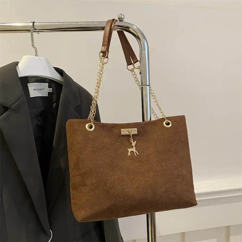 Women Matte Leather Shoulder Bag Brown 2026 - Image 9