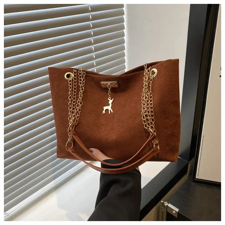 Women Matte Leather Shoulder Bag Brown 2026 — feature 12