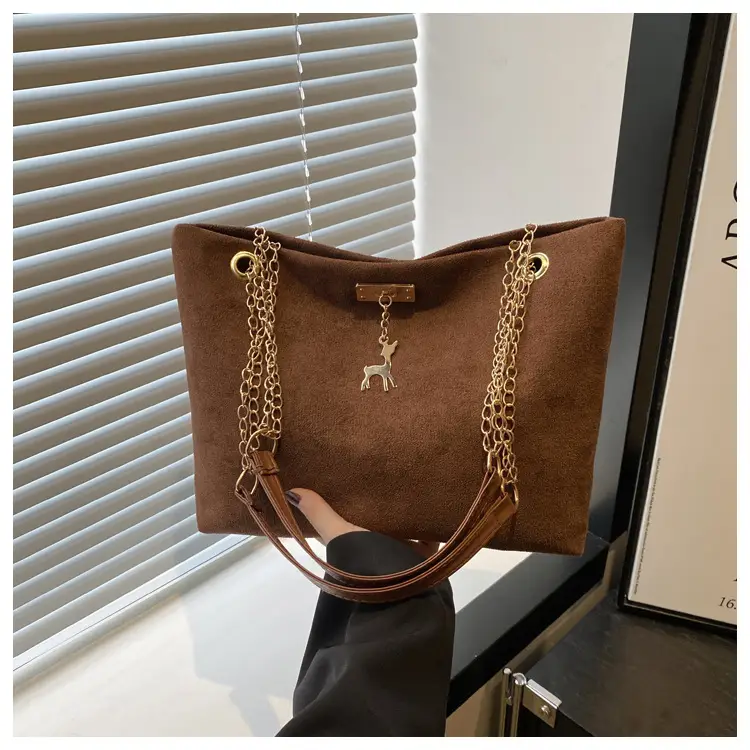 Women Matte Leather Shoulder Bag Brown 2026 — feature 13