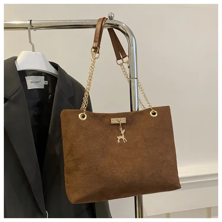 Women Matte Leather Shoulder Bag Brown 2026 — feature 18