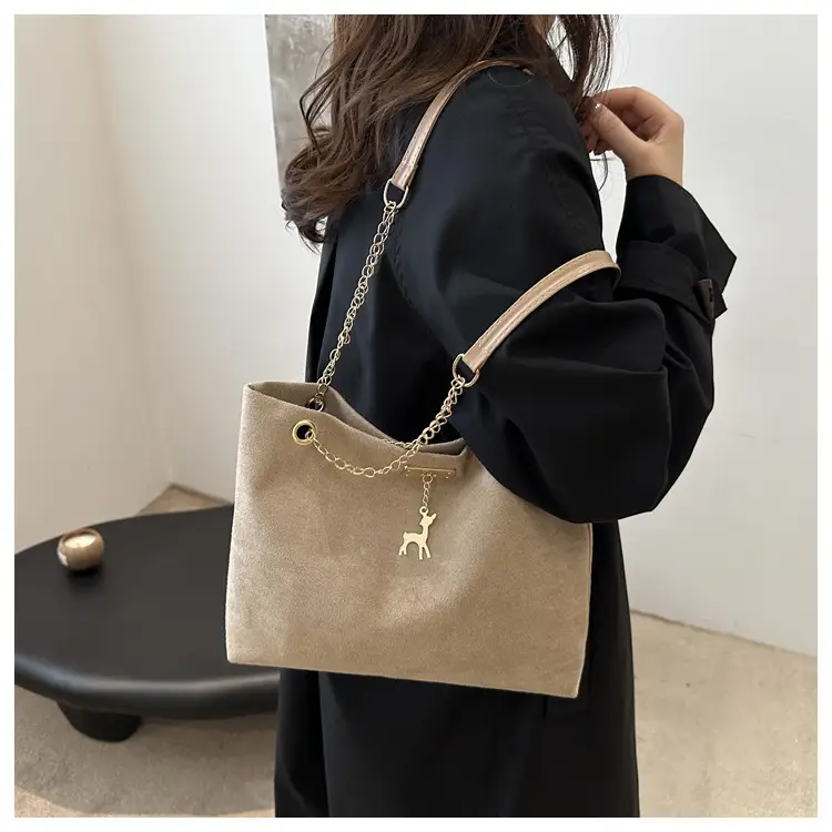 Women Matte Leather Shoulder Bag Brown 2026 — feature 28