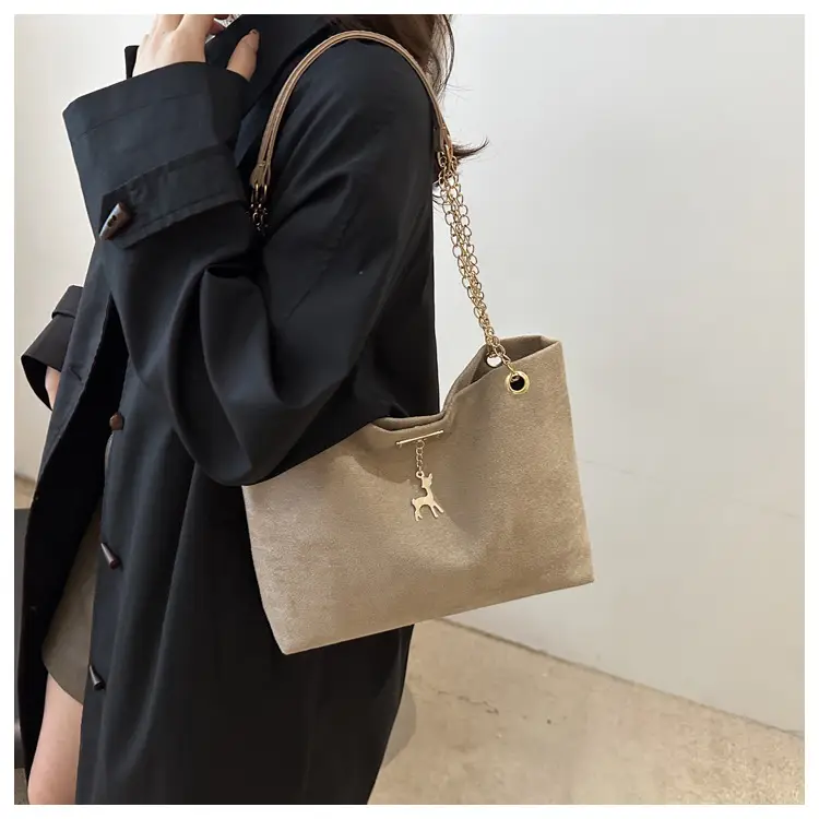 Women Matte Leather Shoulder Bag Brown 2026 — feature 31