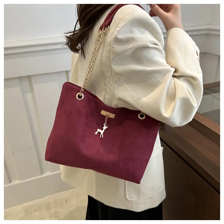 Women Matte Leather Shoulder Bag Brown 2026 — feature 33