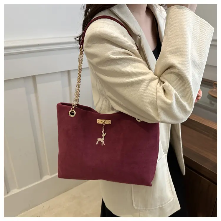Women Matte Leather Shoulder Bag Brown 2026 — feature 34