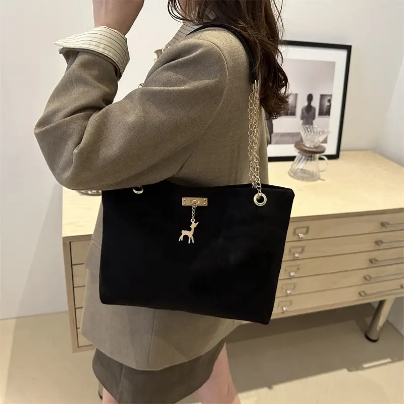 Women Matte Leather Shoulder Bag Brown 2026 - Image 2