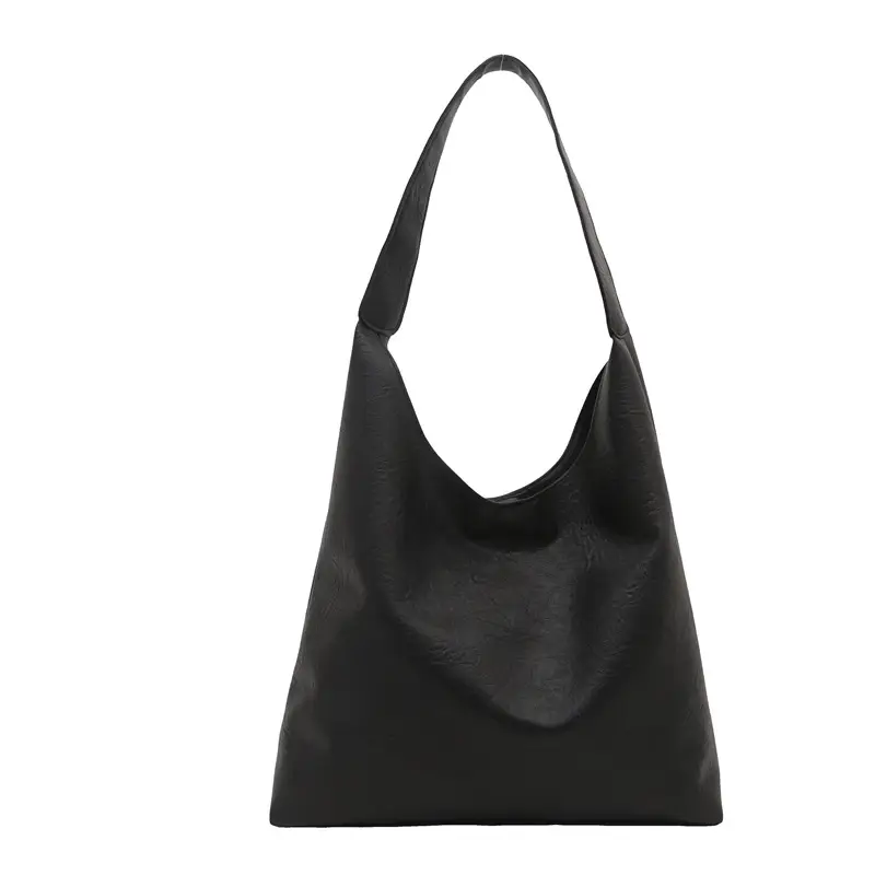 Brown Oily Leather Large Tote Bag - Image 2