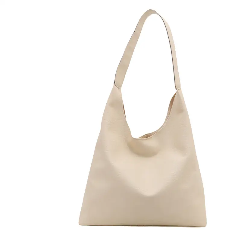 Brown Oily Leather Large Tote Bag - Image 3