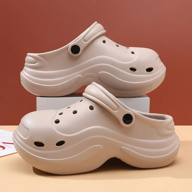 Women's Hole Shoes Height Increase Summer Wear Non-slip Eva Cloud Slippers Non-stinky Feet Beach Wear-resistant Shoe Sandals - Image 5